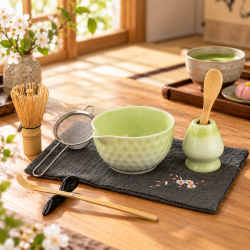 Matcha set 4Barista (light green) – ein Set aus Keramik zur Zubereitung von Matcha-Tee 