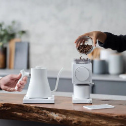 Fellow Ode + Stagg EKG weiß | Elektrische Kaffeemühle + Gooseneck Wasserkocher