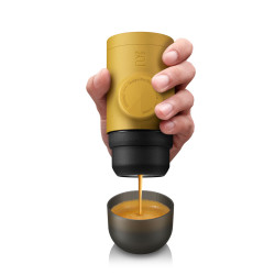 Reisekaffeemaschine Wacaco MiniPresso GR2 (golden ochre) - gemahlener Kaffee